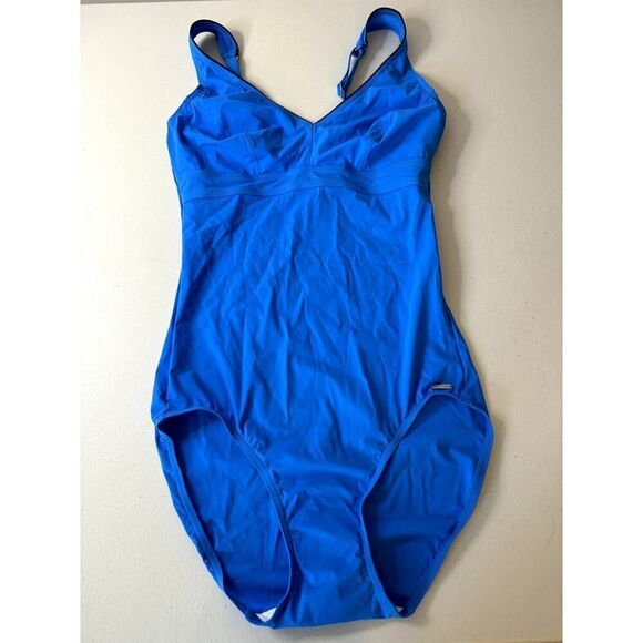 Abecita by Swegmark one piece bathing suit NWOT blue women's small - Picture 1 of 5